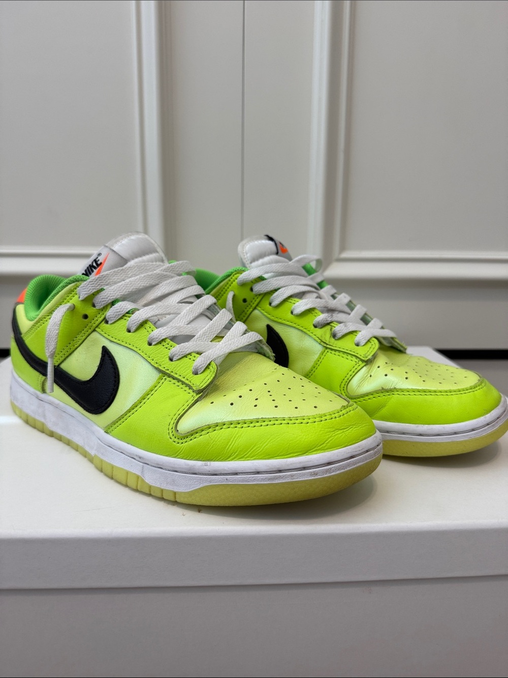 Nike Neon Green and Black Low-Top Sneakers